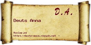 Deuts Anna névjegykártya