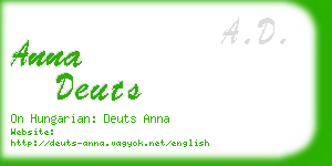anna deuts business card